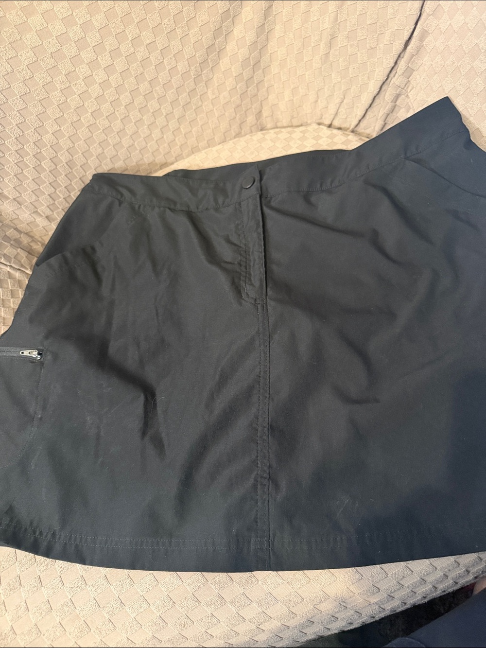 32 Degrees Black A-Line Skirt with Center Seam built in shorts